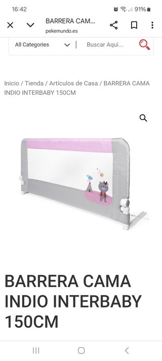 Barrera Cama Interbaby 150cm