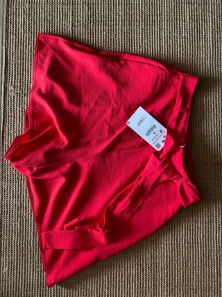 Falda pantalon roja