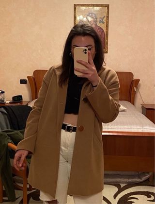 Cappotto Donna color Cachi/Cammello