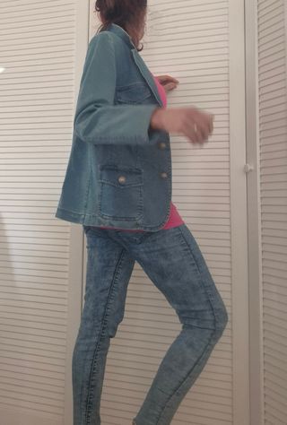 Americana vaquera azul