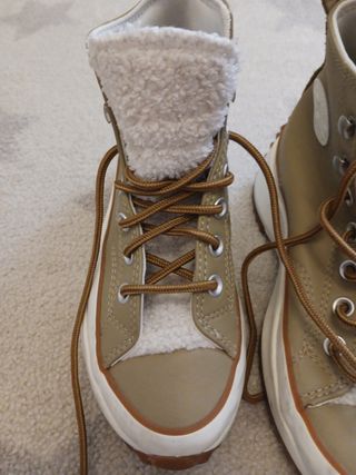 Converse botas altas borreguillo kaki