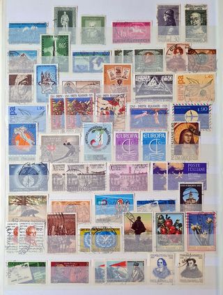 Sellos usados de Italia (lote de 507 sellos)