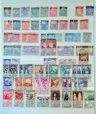 Sellos usados de Italia (lote de 507 sellos)