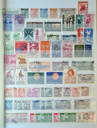 Sellos usados de Italia (lote de 507 sellos)