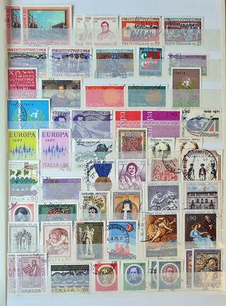 Sellos usados de Italia (lote de 507 sellos)