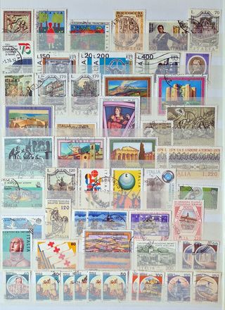 Sellos usados de Italia (lote de 507 sellos)