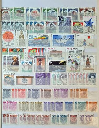 Sellos usados de Italia (lote de 507 sellos)