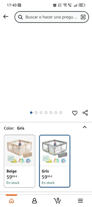 Parque infantil bebé - 120x120cm