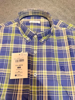 Camisa La Jaca cuadros azul - Talla L
