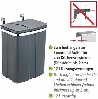 Cubo de basura para puertas 12L