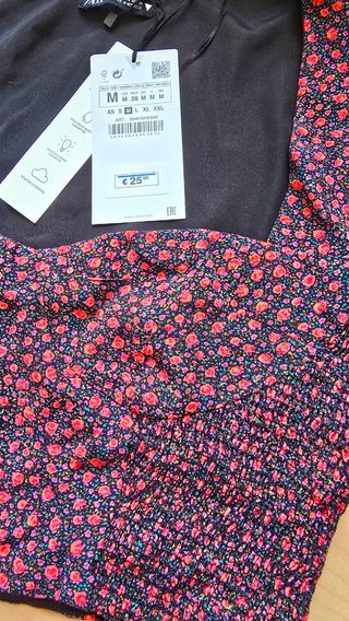 Top Zara flores multicolor