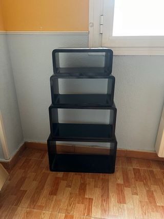 Estanterías negras nido - Decoración