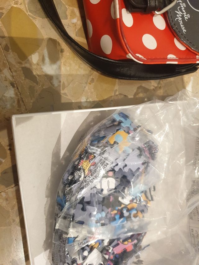 Puzzle y bolso de minnie y disney