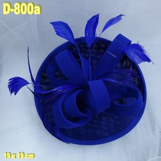 Tocado Fiesta Flores en Azul Eléctrico 