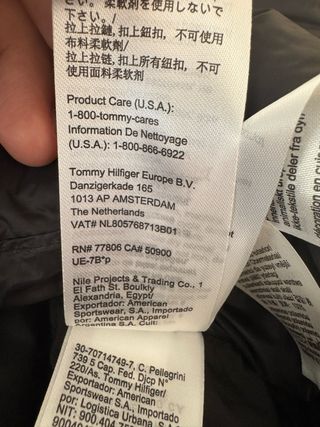Abrigo Plumón Tommy Hilfiger mujer nuevo