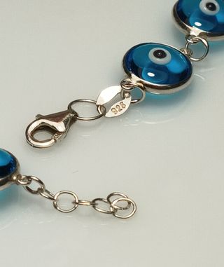 Pulsera plata 925 ojo turco