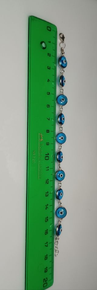 Pulsera plata 925 ojo turco
