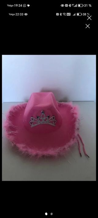 Sombrero vaquero rosa - Fiesta