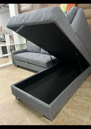 Sofá cama chaise longue gris MODELO FEBE