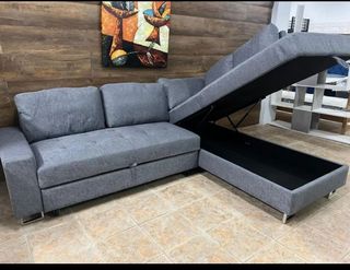 Sofá cama chaise longue gris MODELO FEBE