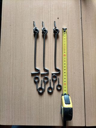 3 Aldabillas grandes acero inoxidable 13 ctms.