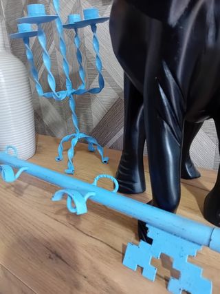 Appendiabiti con chiave turchese shabby chic