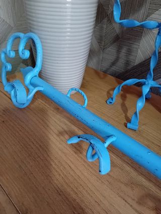 Appendiabiti con chiave turchese shabby chic