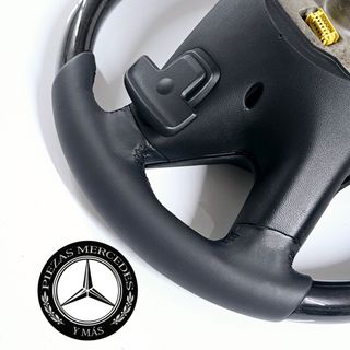 Volante Mercedes madera y piel negro