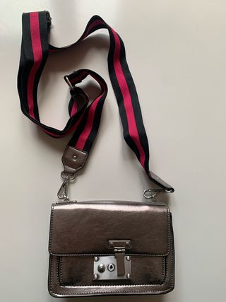 Bolso bandolera Zara plata