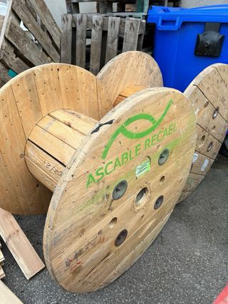 MESAS BOBINAS CARRETE MADERA CABLE CHILLPALET