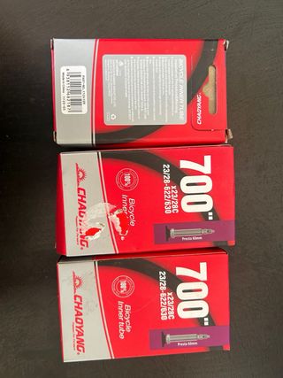 3 Cámaras Aire Bicicleta 700x23/28c