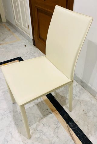 4 Sillas Piel Blanco El Corte Inglés
