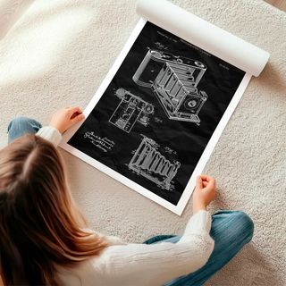 POSTER PATENTE CAMARA FOTOGRAFICA VINTAGE DE 1902