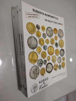 3 libros de subastas de monedas antiguas