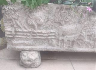 LOTE DE 3 ANTIGUAS JARDINERAS DE PIEDRA