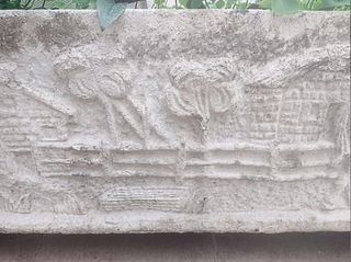 LOTE DE 3 ANTIGUAS JARDINERAS DE PIEDRA