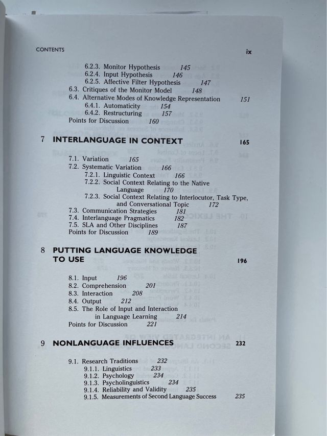 Libro linguística Second Language Acquisition