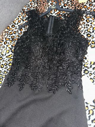 Vestido negro fiesta brillo