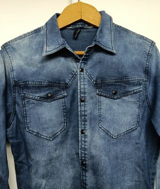 Camisa Vaquera Algodón L Vintage Y2K