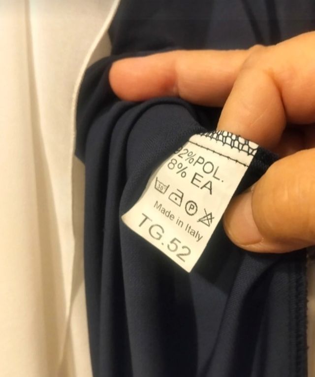 Abito cerimonia blu e bianco