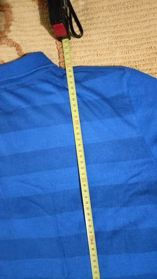 Polo Reebok blu a righe