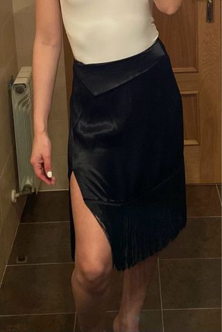 Falda negra Zara - viscosa