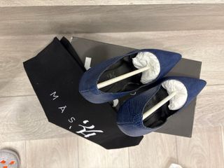 Tacones MAS34 azules, talla 40
