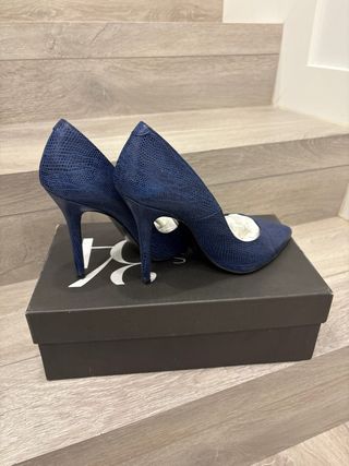 Tacones MAS34 azules, talla 40