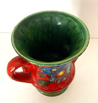 Hermoso jarrón Vintage de cerámica alemán