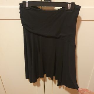 Falda a picos Negra T XS.Bajo desigual