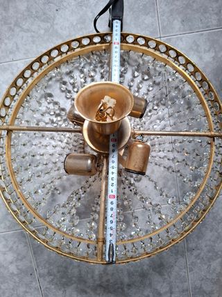 Lámpara de cristales años 80