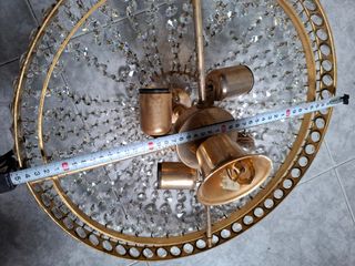 Lámpara de cristales años 80