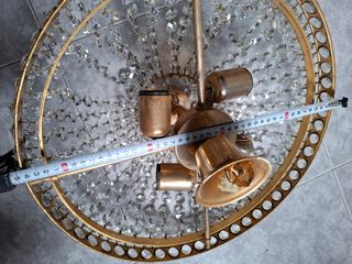 Lámpara de cristales años 80