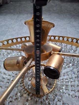 Lámpara de cristales años 80